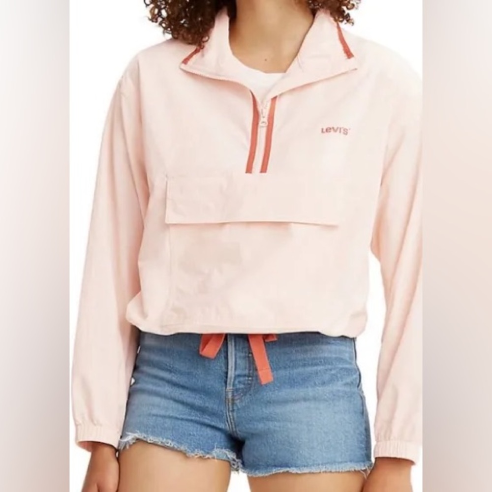 Levi's Tops Levis Nora Scallop Shell Peach Pink Windbreaker